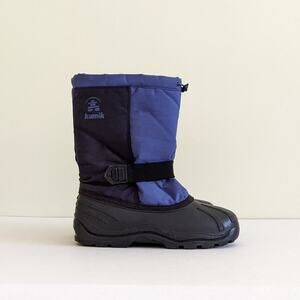 Kamik Snow Boots Sz 7 Big Kids/Womens Blue Navy Black Winter